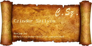 Czinder Szilvia névjegykártya